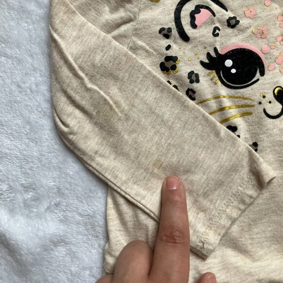 Garanimals Baby Toddler 18M Leopard Face Peplum Top Neutral Beige - Picture 10 of 16